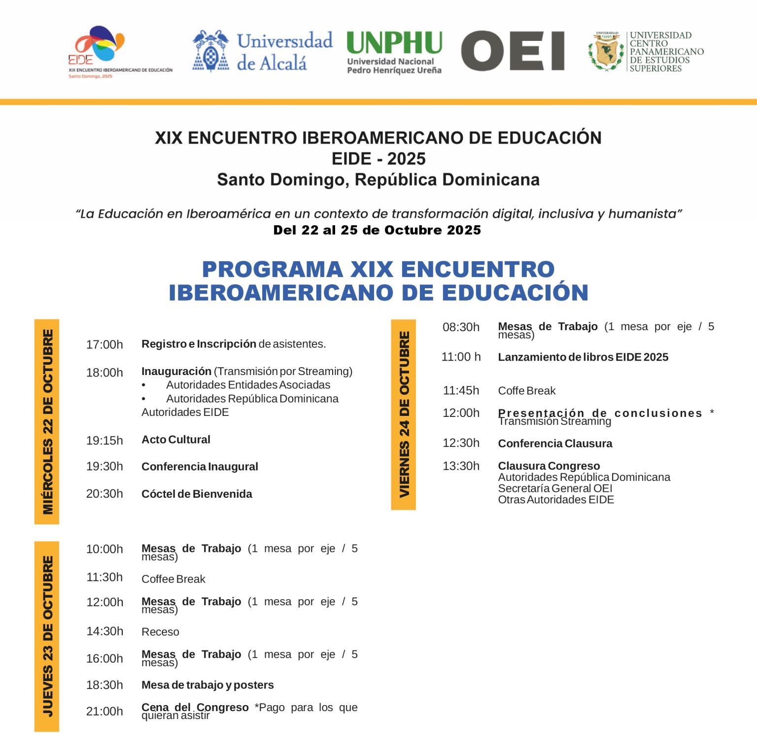 XIX ENCUENTRO IBEROAMERICANO DE EDUCACIÓN